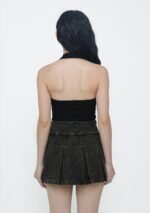 Skye Pleated Denim Skorts - Image 12