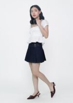 Skye Pleated Denim Skorts - Image 14