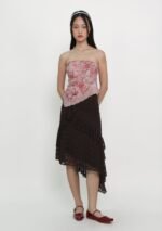 Aretha Lace Hem Padded Tube Top (Floral) - Image 12