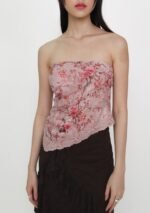 Aretha Lace Hem Padded Tube Top (Floral) - Image 14