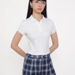 Liana Lace Trim Polo Tee