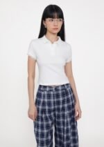 Liana Lace Trim Polo Tee - Image 5