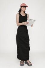 Yuna Ruched Maxi Skirt