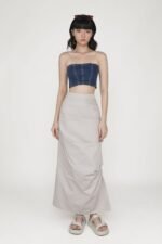 Yuna Ruched Maxi Skirt - Image 15
