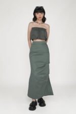 Yuna Ruched Maxi Skirt - Image 8