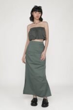Yuna Ruched Maxi Skirt - Image 13