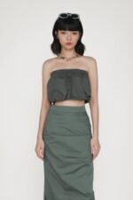 Yuna Ruched Maxi Skirt - Image 9